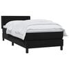 vidaXL Cama box spring con colch&oacute;n cuero sint&eacute;tico negro 80x220 cm