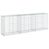 vidaXL Cesta de gaviones con cubierta hierro galvanizado 300x50x100 cm