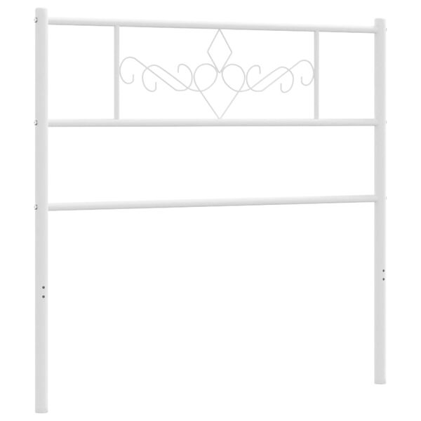 vidaXL Cabecero de metal blanco 90 cm
