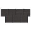 vidaXL Conjunto de valla 7 uds. 1218 x 186 cm WPC y Aluminio Negro