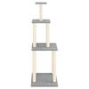 vidaXL Rascador para gatos con postes de sisal gris claro 149 cm