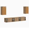vidaXL Conjunto de mueble de TV 5 pcs Roble artesanal