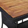 vidaXL Comedor de jardín 5 pzas ratán sintético y madera acacia negro
