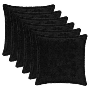 vidaXL Funda de almohada 6 uds. HOUTEN Negro 30 x 30 cm
