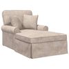 vidaXL Chaise Lounge con Falda con coj&iacute;n Beige 157 x 91 x 91 cm ARES