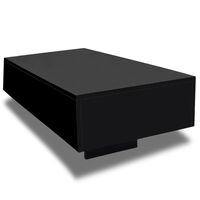 vidaXL Mesa de centro rectangular negra con brillo