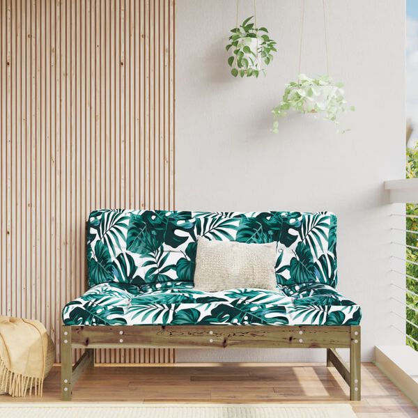 vidaXL Sofá central madera de pino impregnada 120x80 cm
