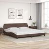 vidaXL Estructura de cama Dover cuero sintético marrón 200x200cm