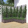 vidaXL Jardinera con enrejado PP marrón 120x120x121,5 cm