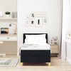 vidaXL Cama tipo Box Spring con colch&oacute;n Negro 200 x 80 cm Poli&eacute;ster