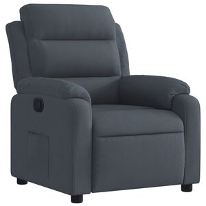vidaXL Sill&oacute;n reclinable de terciopelo gris oscuro