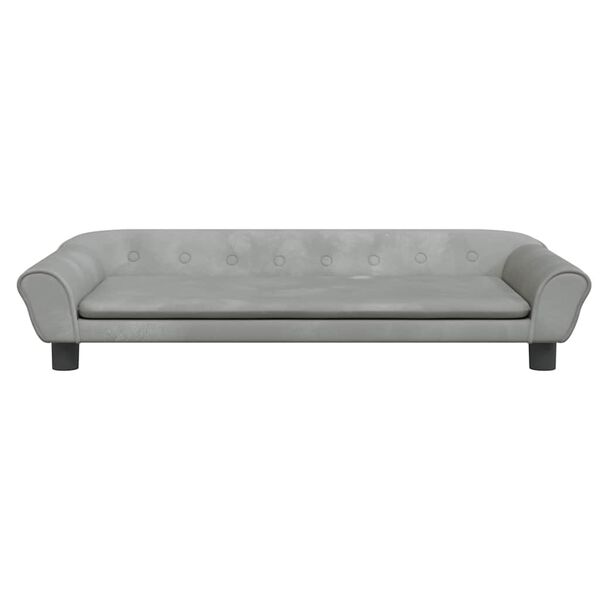 vidaXL Cama para perros de terciopelo gris claro 100x50x21 cm