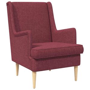 vidaXL Sill&oacute;n Rojo vino Tela