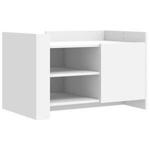 vidaXL Mesa de centro madera de ingenier&iacute;a blanca 80x50x50 cm