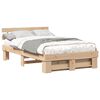 vidaXL Estructura de cama Marr&oacute;n 135 x 190 cm Madera de pino macizo