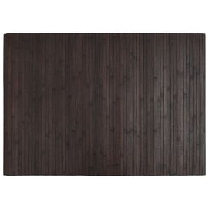 vidaXL Alfombra rectangular bamb&uacute; marr&oacute;n oscuro 70x100 cm