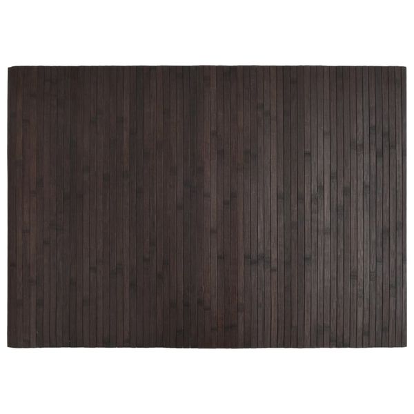 vidaXL Alfombra rectangular bamb&uacute; marr&oacute;n oscuro 70x100 cm