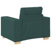 vidaXL Sof&aacute; 3 pcs Verde oscuro 221 x 80 x 80 cm Tejido mezcla de lino