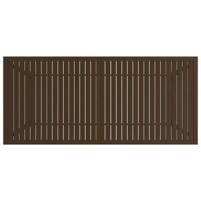 vidaXL Mesa de jardín de acero marrón 190x80x72 cm