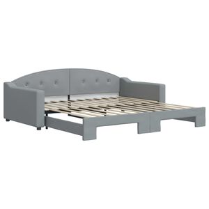 vidaXL Sof&aacute; cama nido tela gris claro 100x200 cm