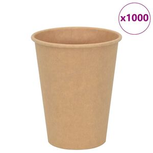 vidaXL Tazas de café de papel 1000 uds 12oz 300ml marrón
