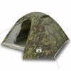 vidaXL Tienda de campa&ntilde;a igl&uacute; para 4 personas impermeable camuflaje