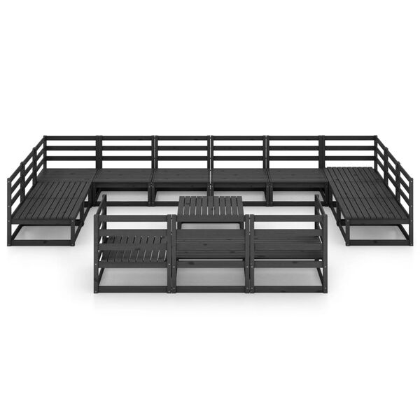 vidaXL Juego de muebles de jard&iacute;n 14 piezas madera maciza de pino