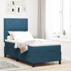 vidaXL Cama Box Spring LED Azul Oscuro 90 x 200 cm Terciopelo