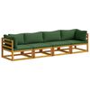 vidaXL Juego de Sof&aacute; 4 uds. Natural Madera de Acacia S&oacute;lida