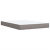 vidaXL Cama box spring con colch&oacute;n tela gris taupe 140x190 cm