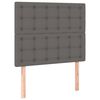 vidaXL Cabecero de cama gris 80x5x118/128 cm piel sint&eacute;tica
