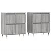 vidaXL Aparadores 2 piezas madera contrachapada gris Sonoma