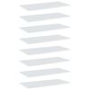 vidaXL Estante estanter&iacute;a 8uds contrachapada blanco brillo 80x40x1,5cm