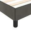 vidaXL Estructura de cama sin colch&oacute;n terciopelo gris oscuro 90x200 cm