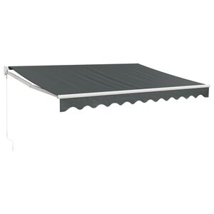 vidaXL Toldo manual 3 x 2,5 m Gris antracita 100% Poli&eacute;ster