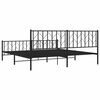vidaXL Estructura cama sin colchón con estribo metal negro 193x203 cm