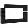 vidaXL Conjunto de mueble de TV 9 uds. Roble Negro