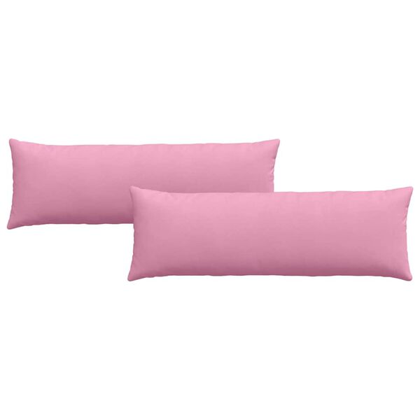 vidaXL Cojines de sofá 2 pcs Rosa 120 x 40 cm tela