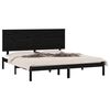 vidaXL Estructura de cama de madera maciza de pino negro 200x200 cm