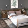 vidaXL Mesita de noche de pared 2 unidades marr&oacute;n roble