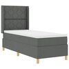 vidaXL Cama tipo Box Spring con colch&oacute;n Gris oscuro 80 x 200 cm tela