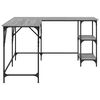 vidaXL Escritorio madera de ingeniería gris Sonoma 139x139x75 cm