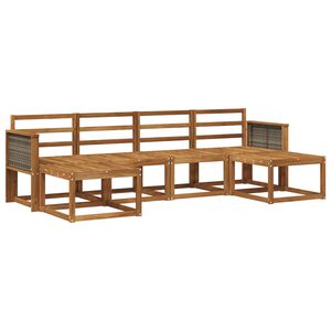 vidaXL Conjunto de sof&aacute;s de exterior 6 pcs Natural