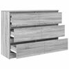 vidaXL Aparador de madera de ingenier&iacute;a gris sonoma 100x35x76 cm