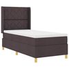 vidaXL Cama tipo Box Spring Marr&oacute;n Oscuro 100 x 200 cm tela