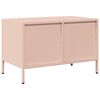 vidaXL Mueble para TV acero laminado en frío rosa 68x39x43,5 cm