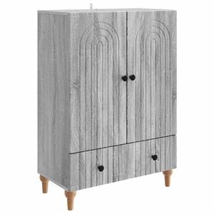 vidaXL Aparador Gris Sonoma 66 x 34,5 x 95 cm Madera de Ingenier&iacute;a