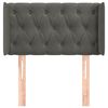 vidaXL Cabecero de terciopelo gris oscuro 83x16x78/88 cm