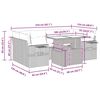 vidaXL Set de sof&aacute;s de jard&iacute;n 7 pzas con cojines rat&aacute;n PE gris claro