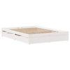 vidaXL Estructura de cama sin colch&oacute;n madera maciza blanca 120x190 cm